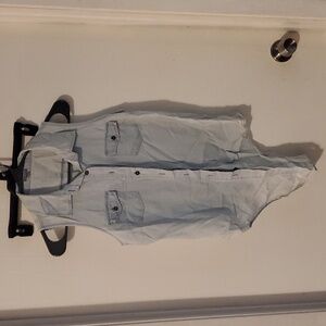 M Denim Charlotte Russe Sleeveless Button-down